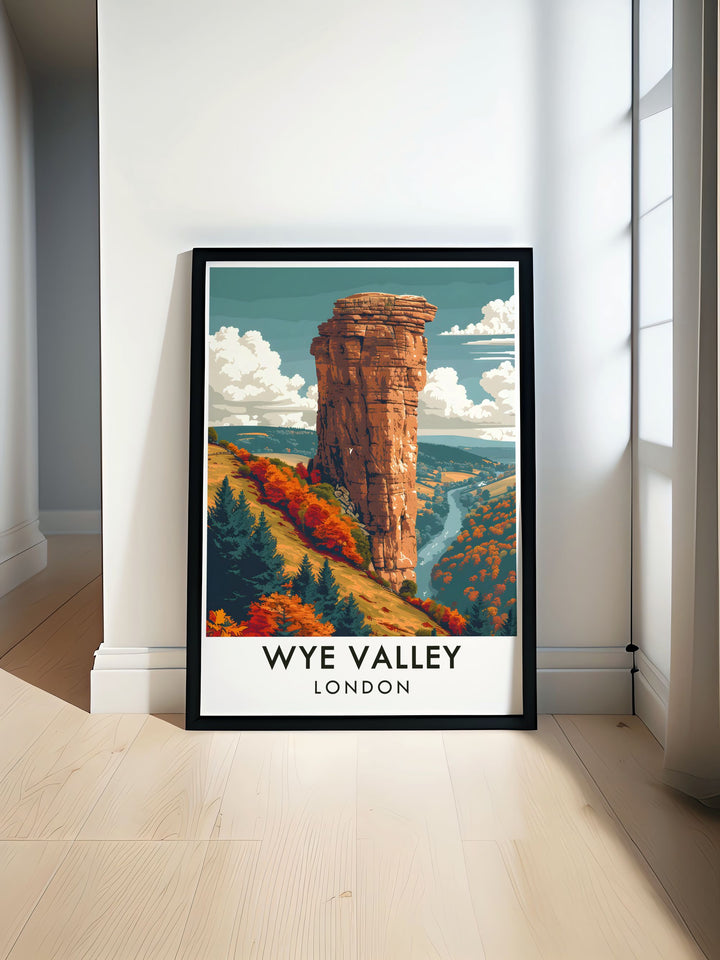 Wye Valley Travel Print featuring Symonds Yat Rock showcasing the breathtaking landscapes perfect for adding elegance to any room and a great gift for travelers and nature lovers