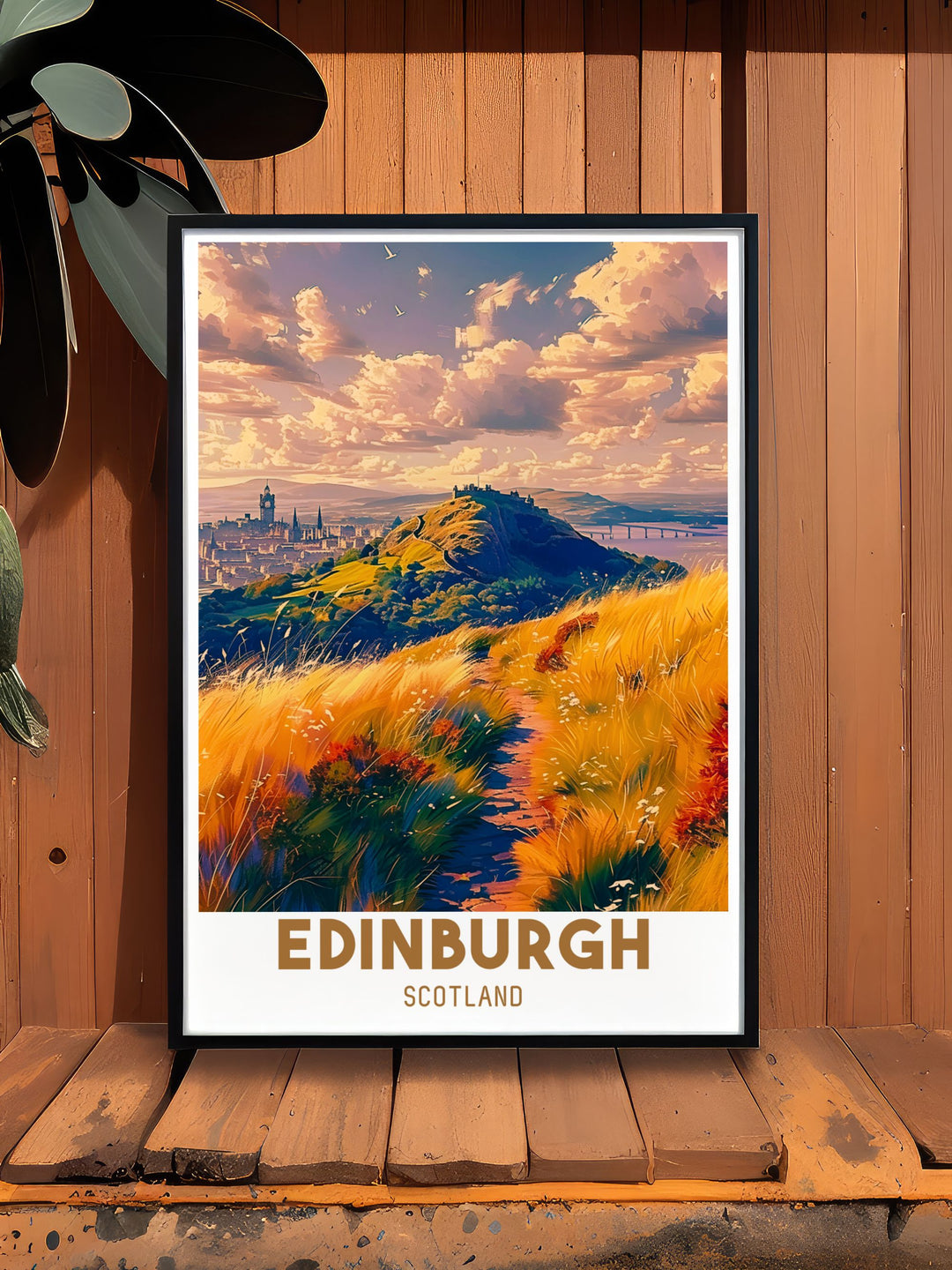 Gallery wall art illustrating the lively and historic Royal Mile in Edinburgh, ideal for adding a touch of Scottish charm to any room.