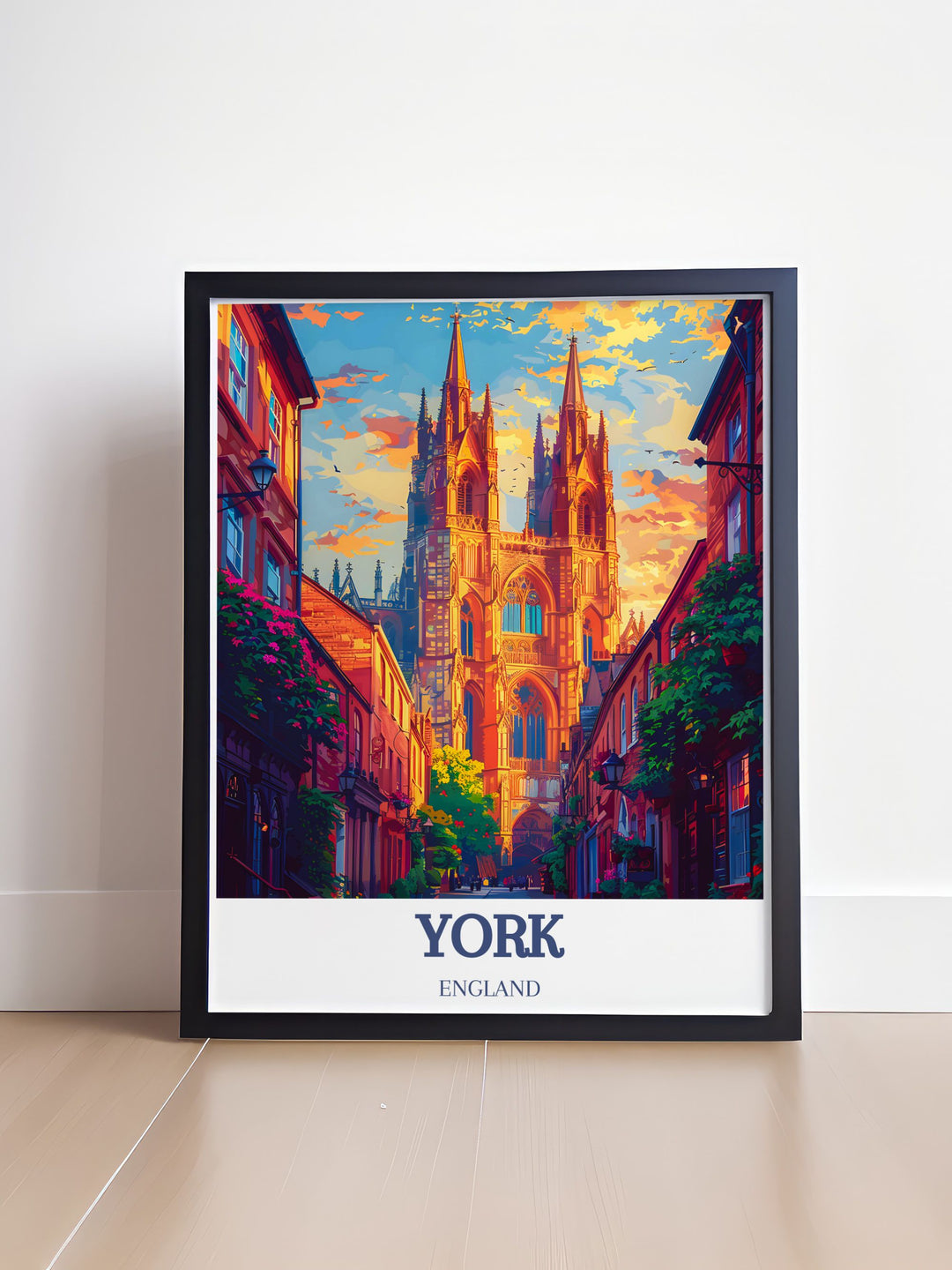 North York Moors art print depicting the lush landscapes and tranquil settings of North Yorkshire. Includes ENGLAND, York Minster for a blend of natural beauty and historical architecture.