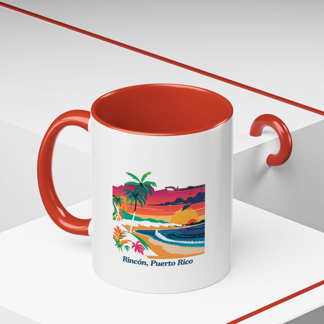 Bring the charm of Rincon Puerto Rico to your daily routine with this stylish ceramic mug. Featuring detailed artwork of the island’s scenic beaches and iconic beachfront cottages, it is durable, dishwasher safe, and microwave friendly, perfect for coffee and tea lovers alike.