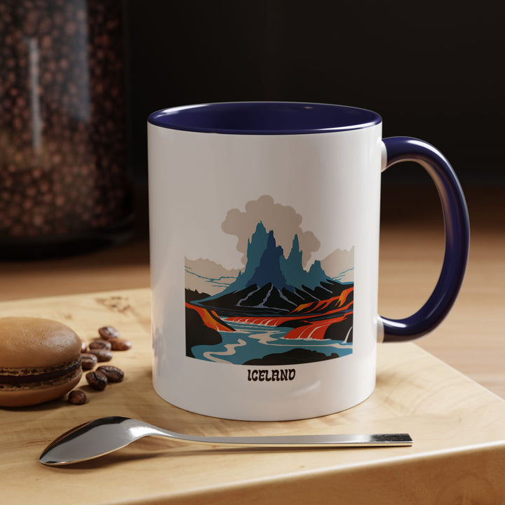 The Iceland Mug is a high-quality ceramic piece adorned with colorful artwork inspired by Iceland’s stunning scenery. Dishwasher safe, it is ideal for coffee or tea lovers and makes a meaningful gift or keepsake.