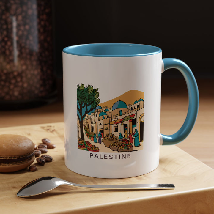 Celebrate the rich heritage of Palestine with this elegant ceramic mug. Featuring detailed designs inspired by Palestine’s historical landmarks and natural beauty, it is dishwasher safe and microwave friendly, ideal for daily use or as a thoughtful gift for enthusiasts.