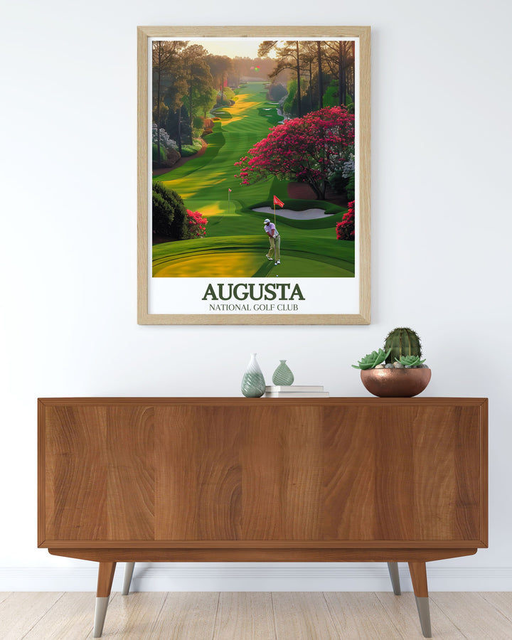 Exquisite Augusta National print of Magnolia Lane Amen Corner a timeless piece for golf decor and personalized gifts celebrating the beauty and history of Augusta National golf course