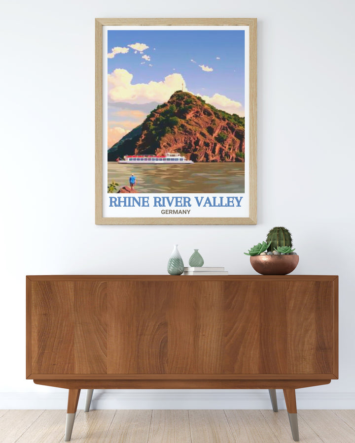 Elegant home decor with Lorelei Rock artwork and Germany prints perfect for enhancing your living space with German charm