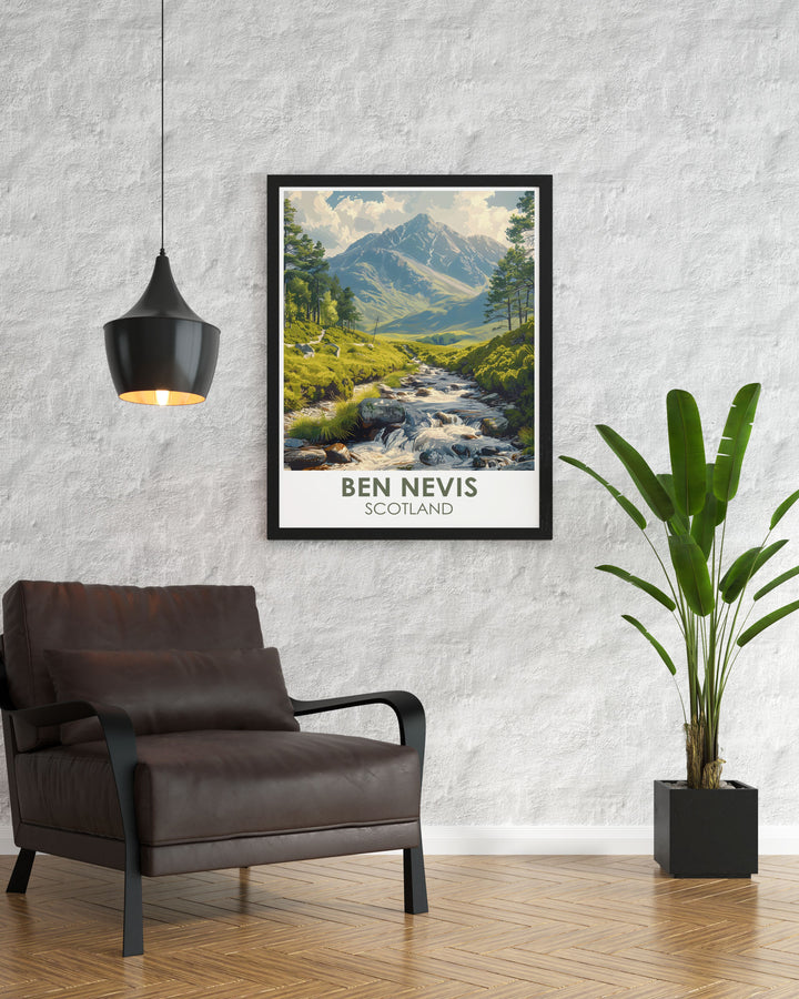 Elegant Framed Print of Glen Nevis Valley featuring the iconic scenery of the Highlands and the towering Ben Nevis a must have for lovers of Scotlands natural beauty