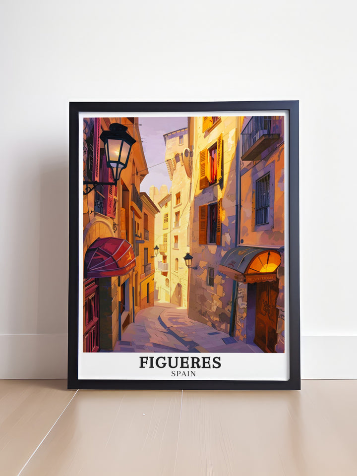 This Girona region travel print captures the serene beauty of Catalonias landscapes. From the rolling hills to the quaint towns, this artwork brings a sense of tranquility and beauty into your home. Perfect for nature lovers and travelers, this piece adds a scenic touch to your living space.