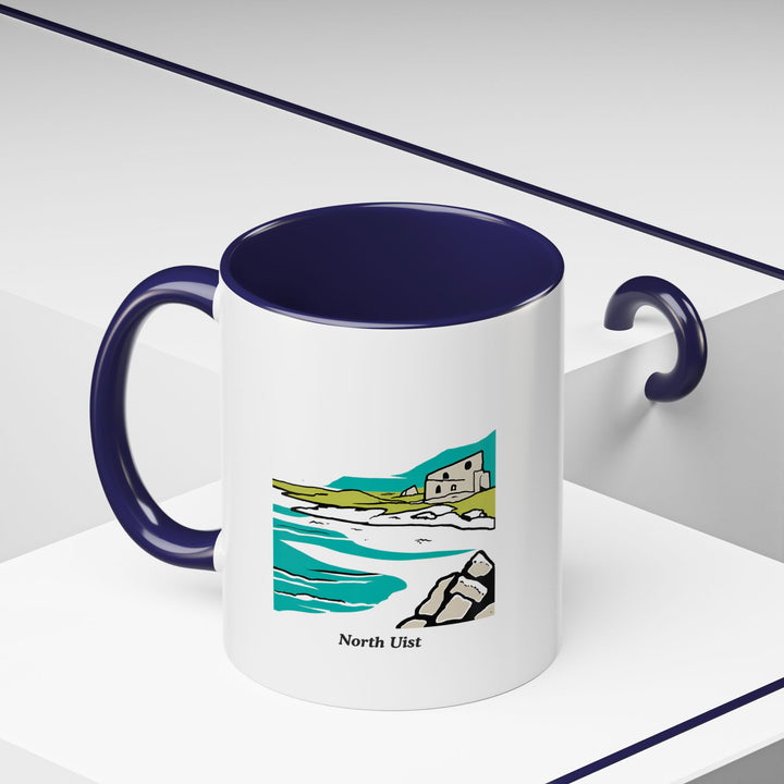 A ceramic North Uist Scotland Mug featuring vibrant designs inspired by the peaceful beauty of North Uist’s landscapes. Dishwasher safe and practical, this mug is perfect for everyday use or as a special gift.