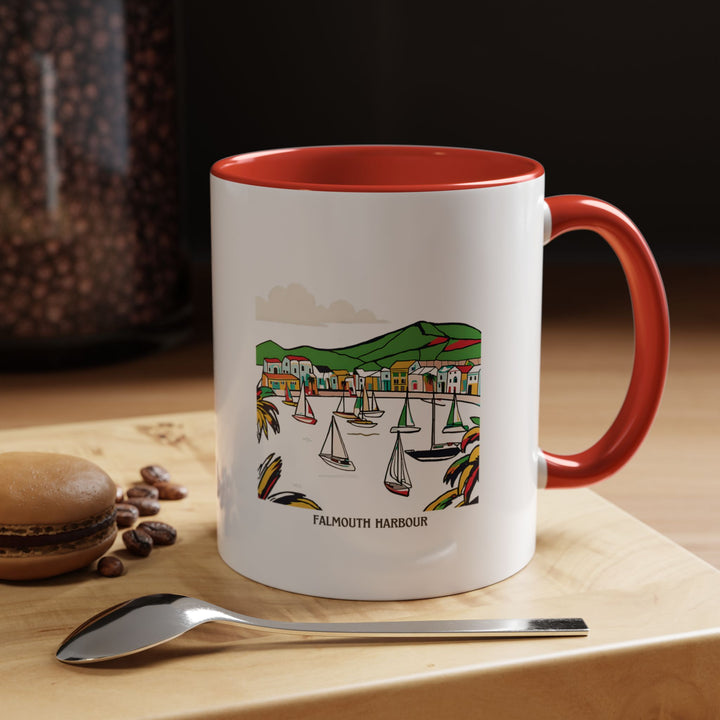 This Falmouth Harbour mug captures the essence of Cornwall’s stunning landscapes. Ideal for a warm beverage, the mug is both practical and beautifully designed, featuring artwork of the serene harbour. Dishwasher and microwave safe for convenience.