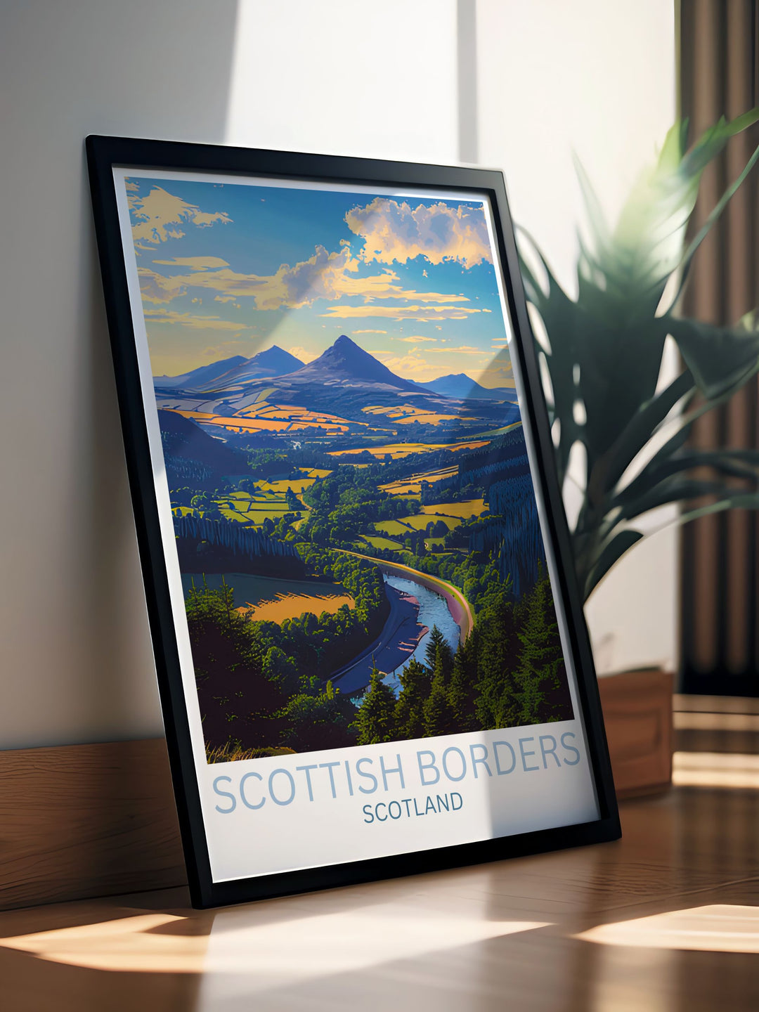 Scotts View wall art showcases the iconic landscape of the Scottish Borders Perfect for adding a touch of Scotland to your living space this print is ideal for lovers of nature Scottish heritage and elegant wall decor