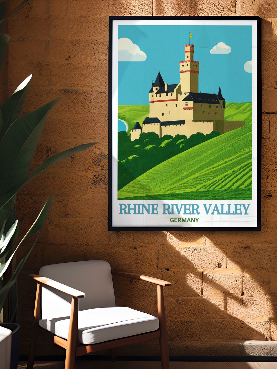 Marksburg Castle stunning prints showcasing the majestic beauty of Germany and the Rhine River perfect for elegant wall decor