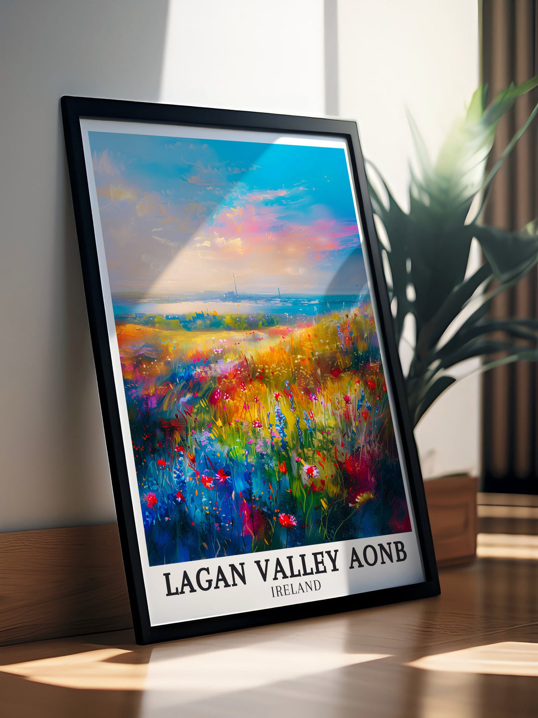 River Lagan Belfast City artwork offers a peaceful yet dynamic visual experience for your home decor. Featuring the flowing River Lagan and the heart of Belfast this modern decor is a great way to showcase the stunning landscapes of Northern Ireland.