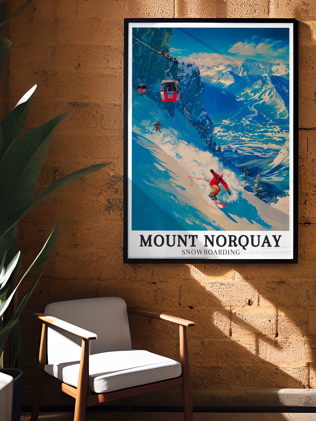 Canadian Rockies Travel Poster highlights the majestic beauty of the Canadian Rockies, with their towering peaks and sweeping vistas. This print is an ideal way to bring the grandeur of these mountains into your home, perfect for adventure seekers.