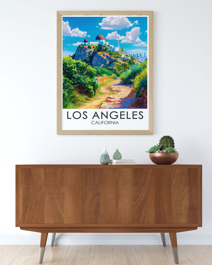 Stunning Griffith Observatory photo print capturing the essence of Los Angeles perfect for adding a touch of elegance to your home decor a must have for those who appreciate fine art and the cultural heritage of California