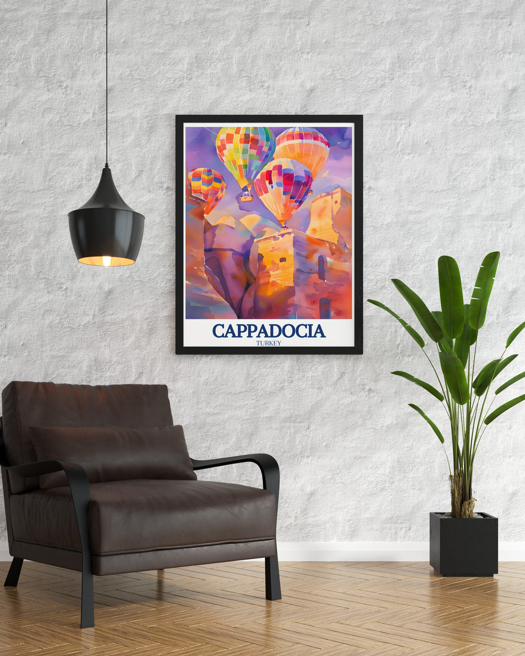 Bring the mystery of Cappadocia into your home with this travel print showcasing Derinkuyus iconic entrance. This artwork is perfect for anyone who loves ancient history, unique architecture, or Turkish landscapes.