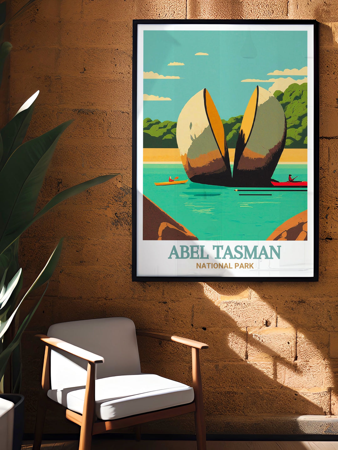 Bring the outdoors inside with this captivating Split Apple Rock Modern Print highlighting the serene ambiance of South Island NZ a stunning addition to your collection of National Park Prints and New Zealand Wall Art