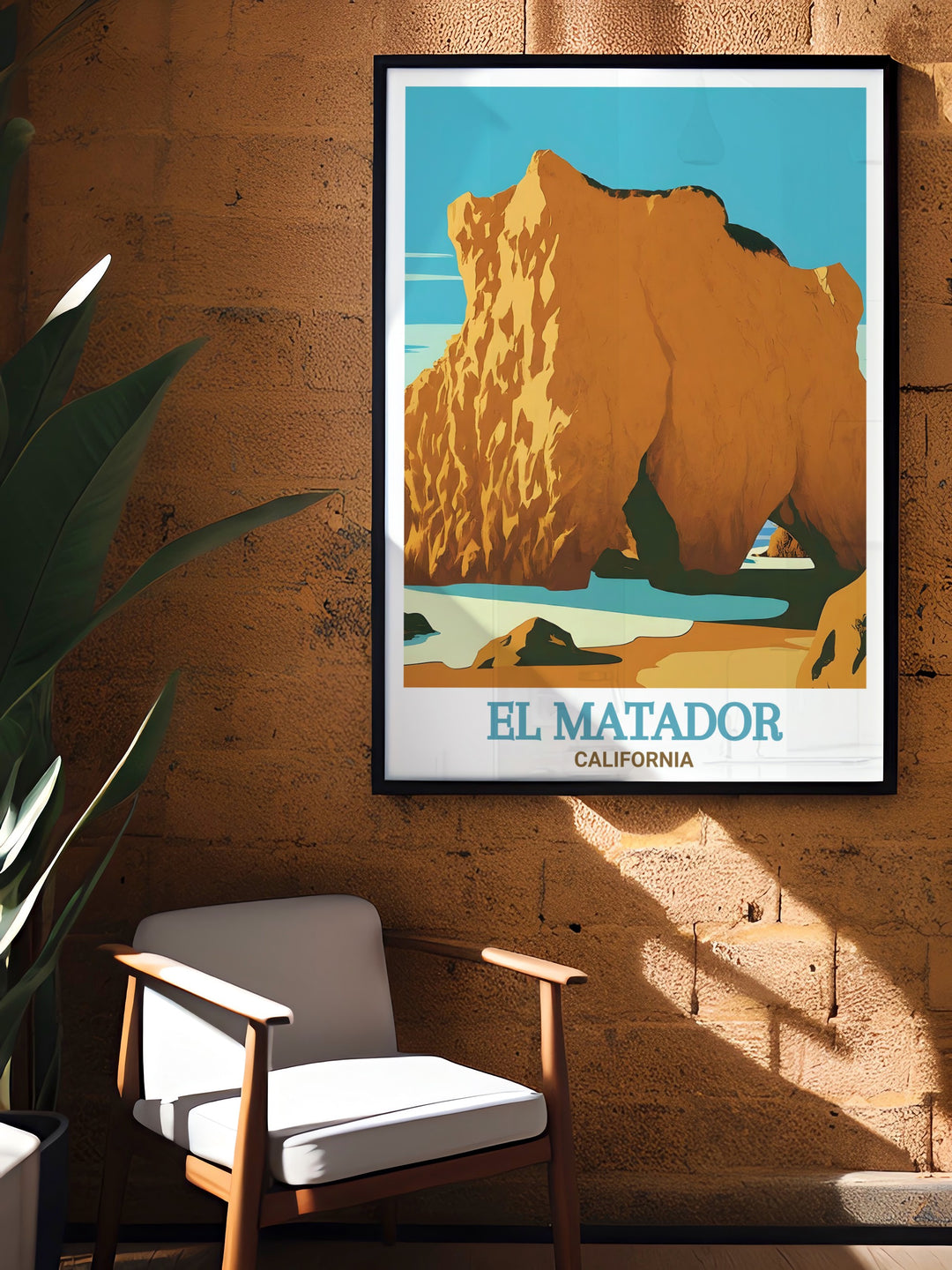 El Matador Poster Print captures the dramatic beauty of Californias coastline, highlighting the rugged cliffs and sea caves of this iconic beach. Perfect for lovers of coastal landscapes, this travel print brings the stunning views of the Pacific Ocean into your home décor.