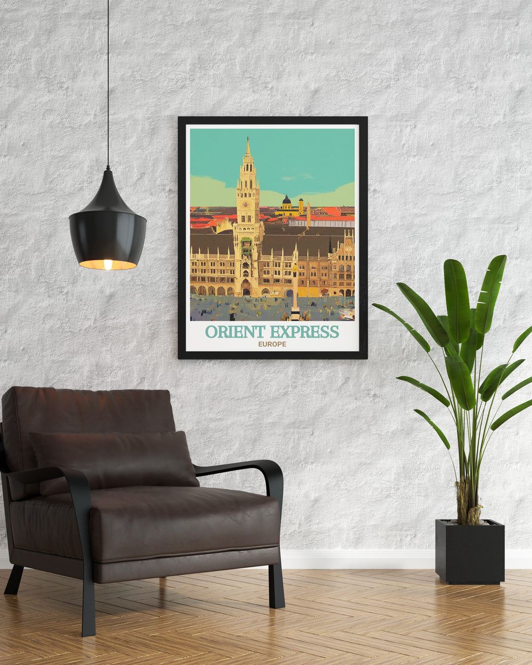 Experience the cultural richness of Munich with this elegant art print, showcasing the architectural beauty and historical significance of Marienplatz. The detailed artistry and vivid colors create a dynamic and engaging piece that celebrates one of Europes most famous squares.