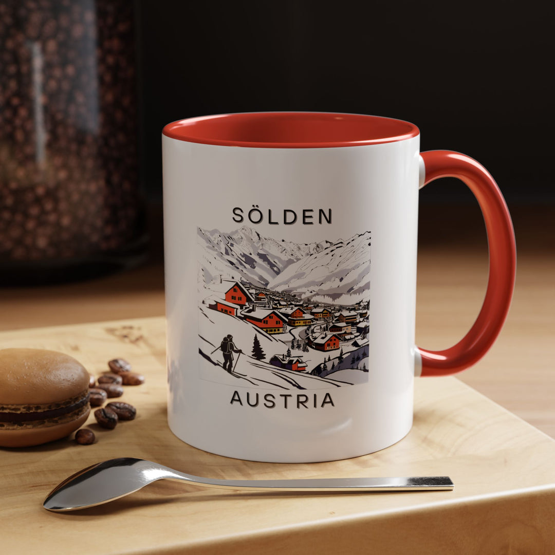 A beautifully designed Sölden Austria mug featuring the stunning alpine views. This high-quality ceramic mug is perfect for daily use, whether for coffee, tea, or hot chocolate. It’s a wonderful gift for anyone who loves the mountains and Austria’s natural beauty.