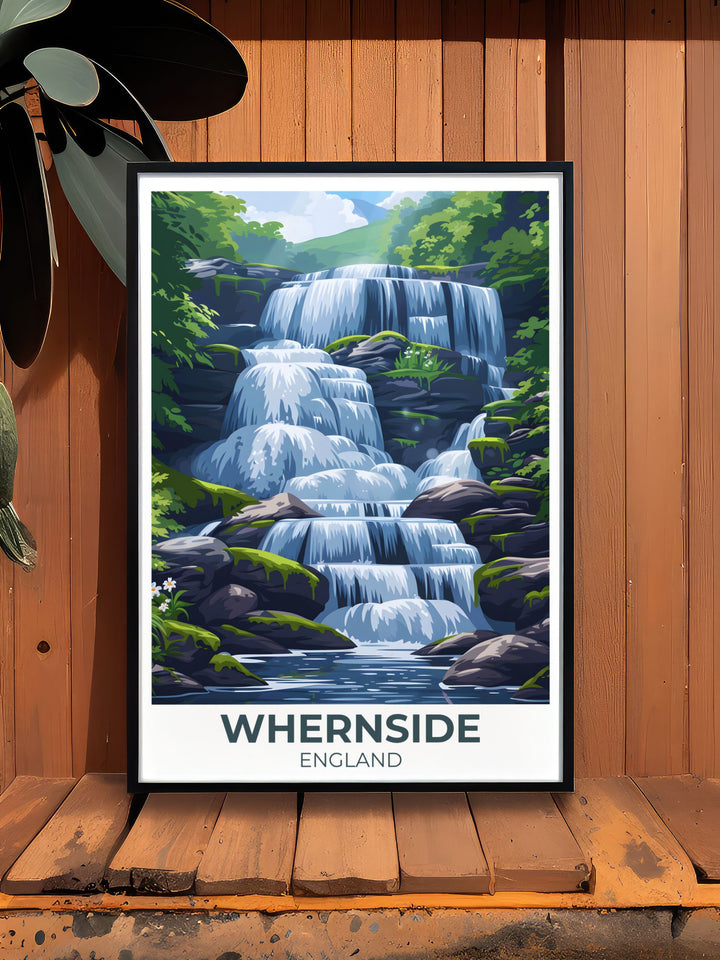 Modern wall decor featuring Whernside, Yorkshire. This print highlights the peaks stunning views and tranquil atmosphere, ideal for adding a contemporary touch of natural elegance to your living space.