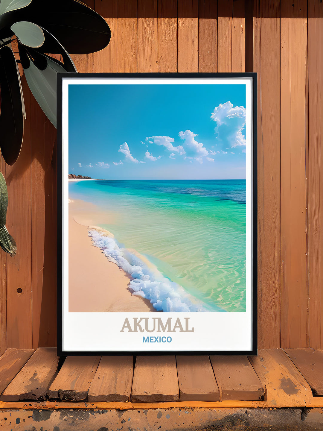 Elegant Akumal Art Print of Akumal Beach an ideal birthday gift with vibrant colors and modern design