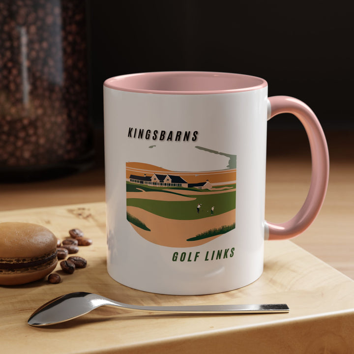 Enjoy the beauty of Kingsbarns every day with this ceramic mug featuring stunning designs inspired by Scotland’s iconic course. Dishwasher-safe and practical, it is perfect for coffee or tea lovers and makes a meaningful gift.