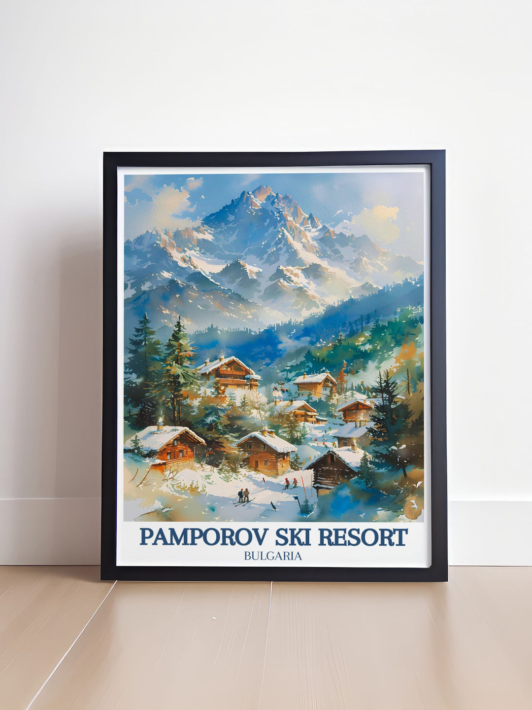 Rhodopes Crest Rhodope Mountains elegant home decor with a snowboarding gift print capturing the essence of Bulgarias thrilling winter sports destinations perfect for art and adventure enthusiasts