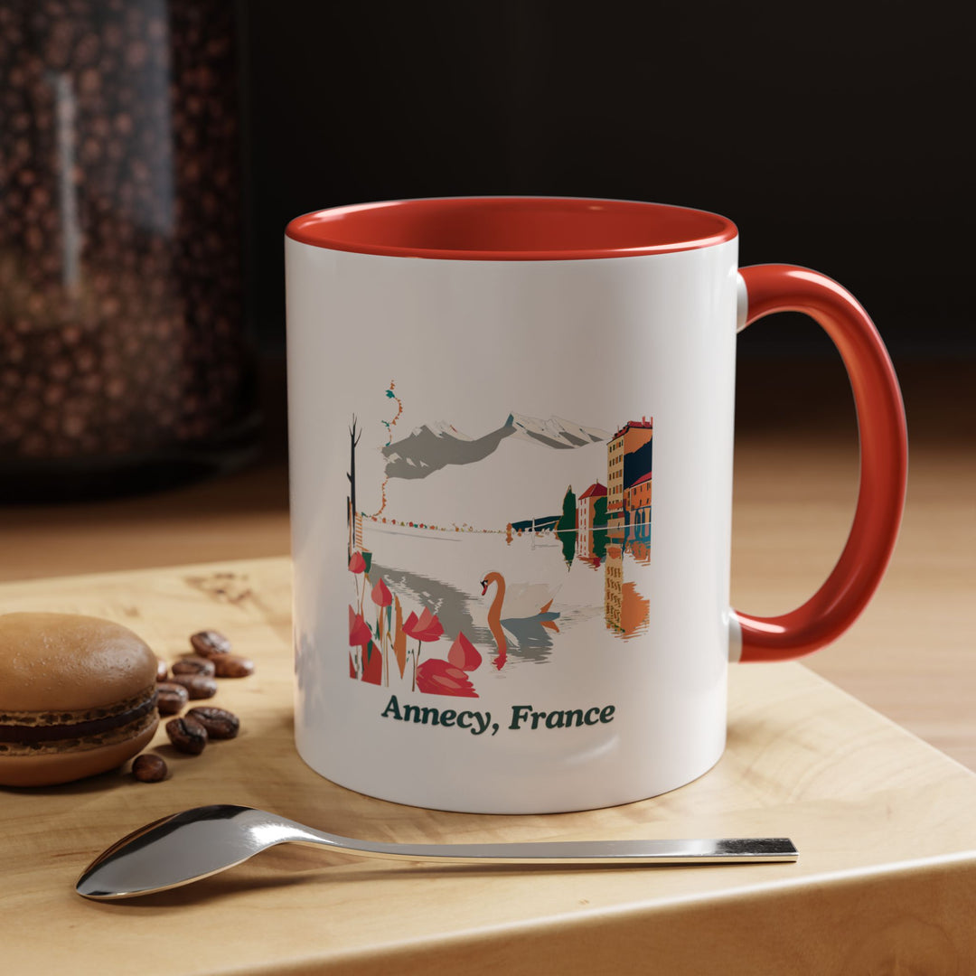 Bring the charm of Annecy into your home with this elegant mug. Featuring intricate designs inspired by the town, it is dishwasher-safe and perfect for coffee or tea. A thoughtful gift for anyone who loves travel and French heritage.