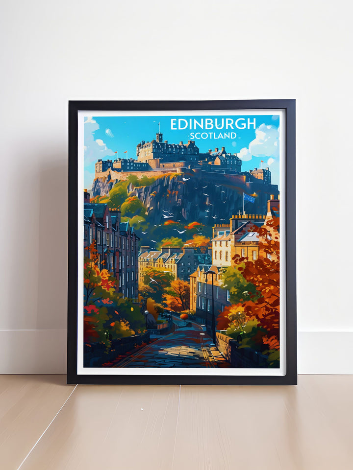 Edinburgh Castle Stunning Living Room Decor offering a detailed depiction of the castle with modern and timeless appeal for elegant interiors