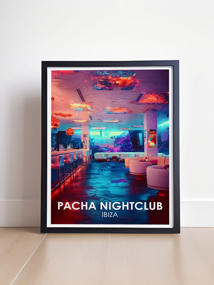 Ibiza rave posters and Vip Experience modern art capturing the high energy vibe of nightclubs like Privilege and Pacha perfect for adding a lively element to your decor