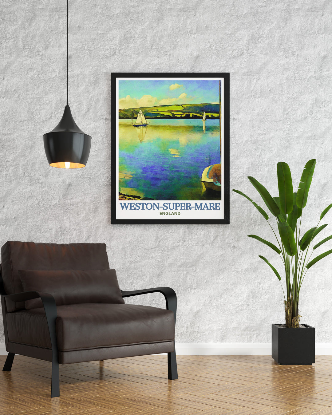 Weston Super Mare travel print captures the essence of this beloved UK seaside town, with its iconic Grand Pier and stunning coastal views. This artwork is perfect for those who love coastal landscapes and vintage travel prints, offering a striking addition to your home décor.