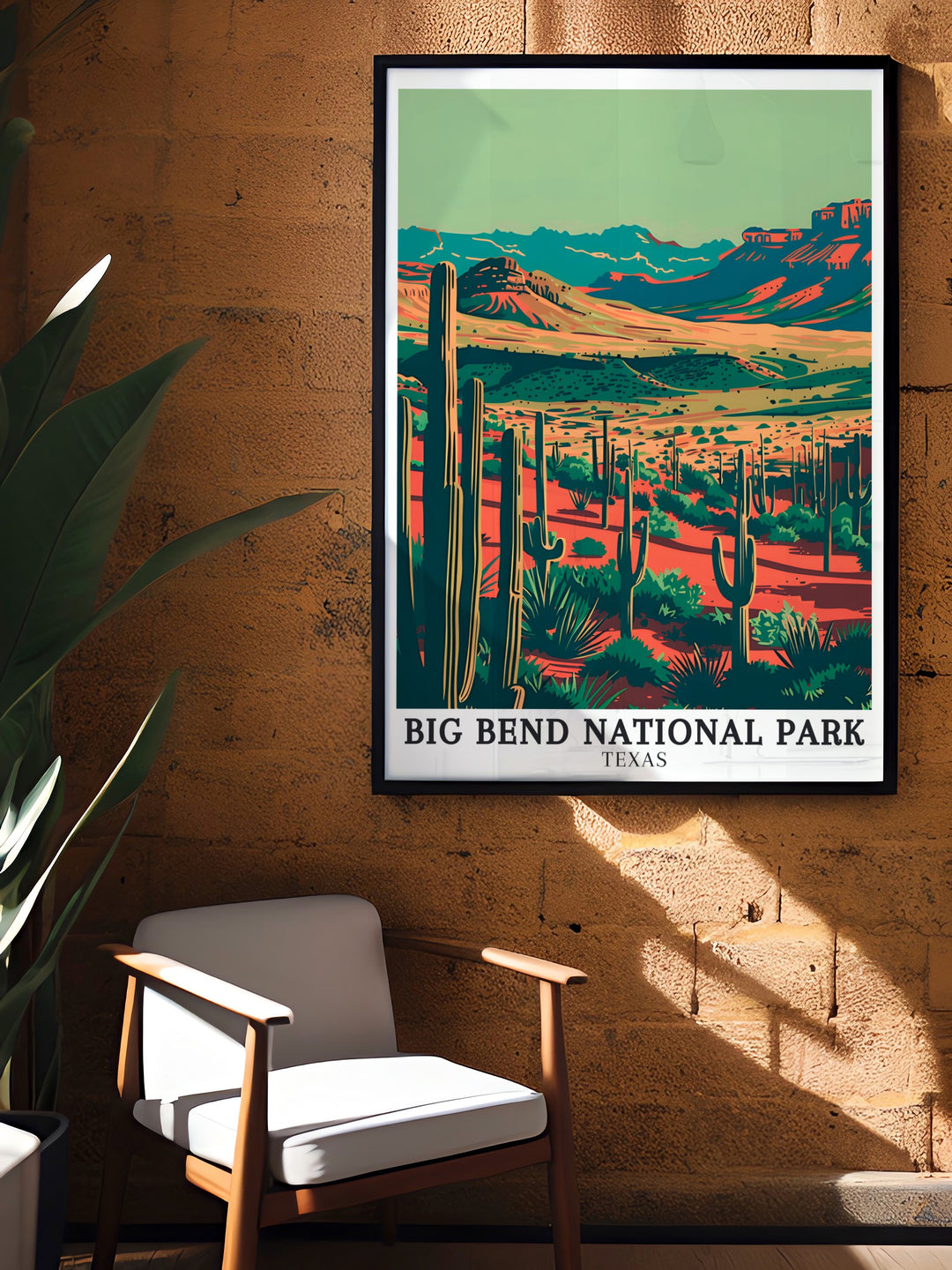 Chihuahuan Desert and Chisos Mountains are beautifully captured in this Big Bend National Park Print offering a timeless piece of wall art that brings the rugged landscapes of Texas into your home with vivid detail and vibrant colors