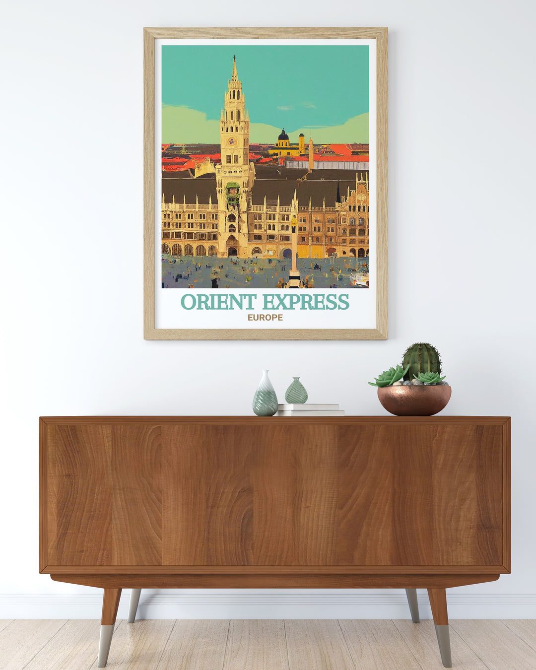 Inspire your next European adventure with this Marienplatz wall poster, featuring the stunning architecture and lively atmosphere of Munichs most famous square. The detailed imagery and vibrant colors make it a standout piece for any room that celebrates travel and culture.