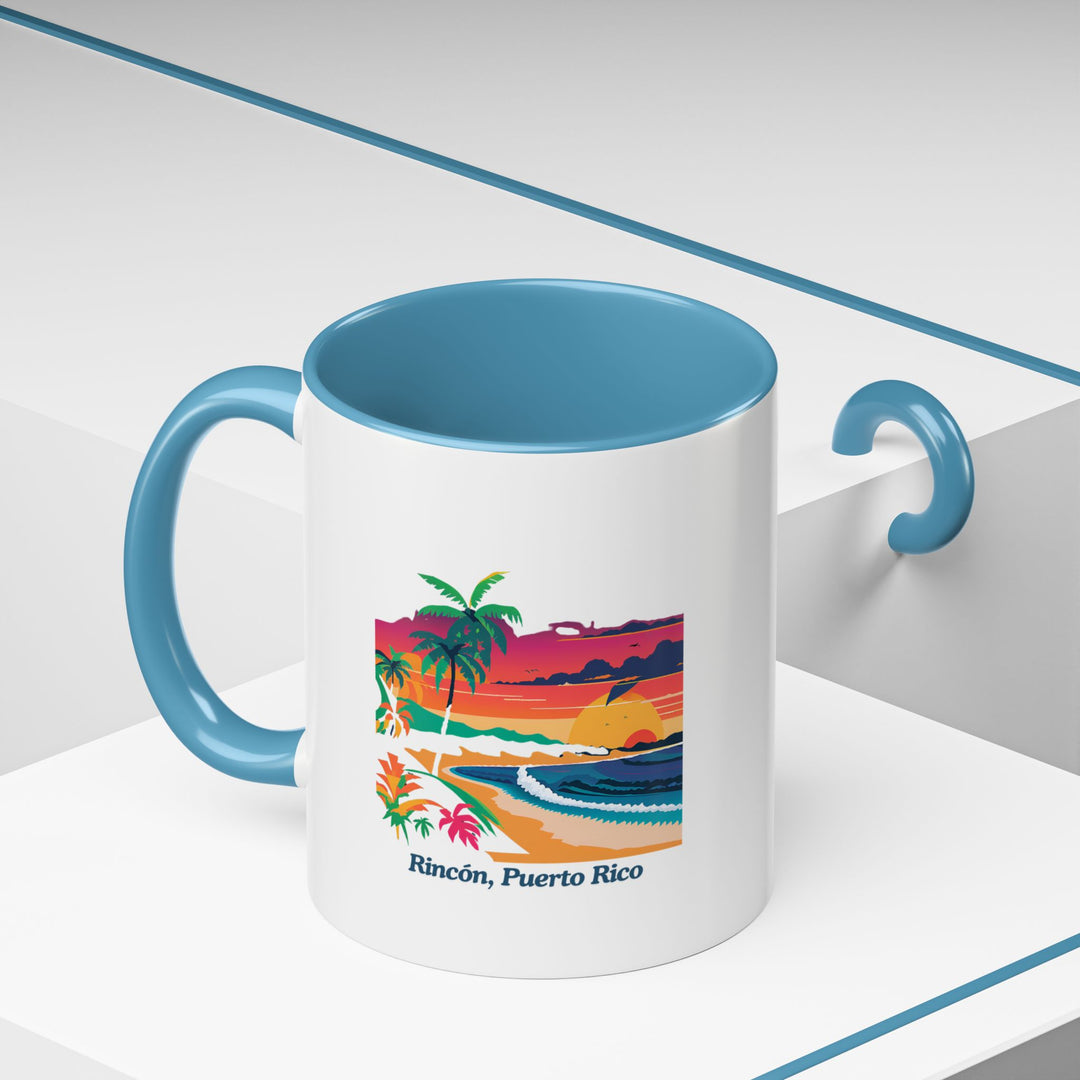 This Rincon Puerto Rico mug highlights the beauty and tradition of one of Puerto Rico’s most beloved coastal towns. Crafted from durable ceramic, it is dishwasher safe and makes a thoughtful gift for travel enthusiasts and cultural admirers.