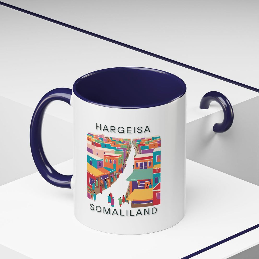 Bring the spirit of Hargeisa into your home with this stylish mug. Featuring artwork inspired by the city’s charm, it is dishwasher-safe and perfect for hot beverages, making it an excellent keepsake.