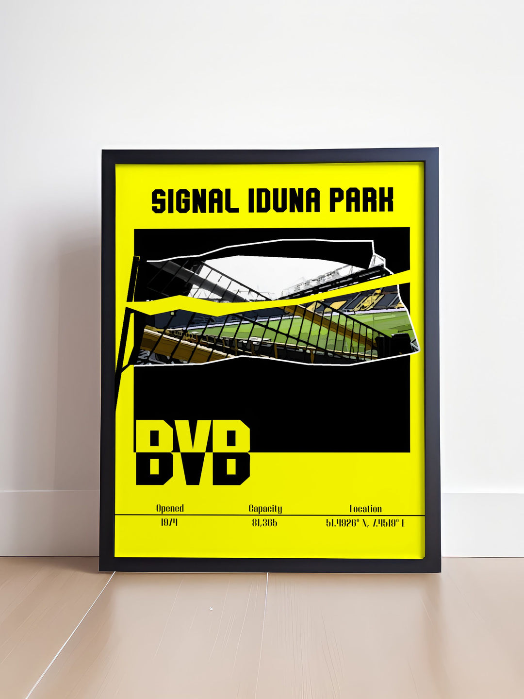 Signal Iduna Park shines in this Marco Reus Print celebrating Borussia Dortmund and featuring the incredible talents of Julian Brandt Karim Adeyemi and Donyell Malen perfect for any fans collection