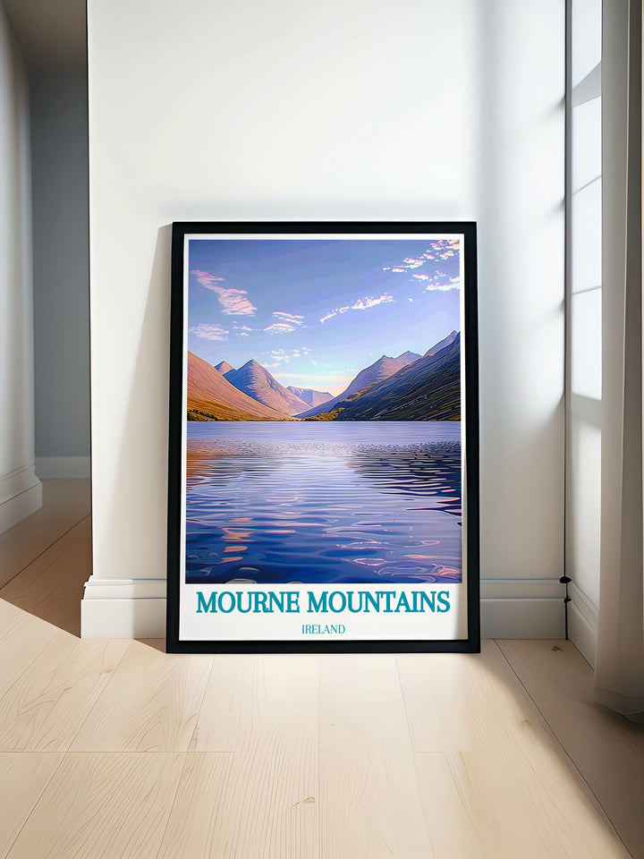 Experience the tranquil beauty of the Silent Valley Reservoir with this detailed poster, capturing its serene waters and picturesque trails, perfect for adding a touch of natural elegance to your home.
