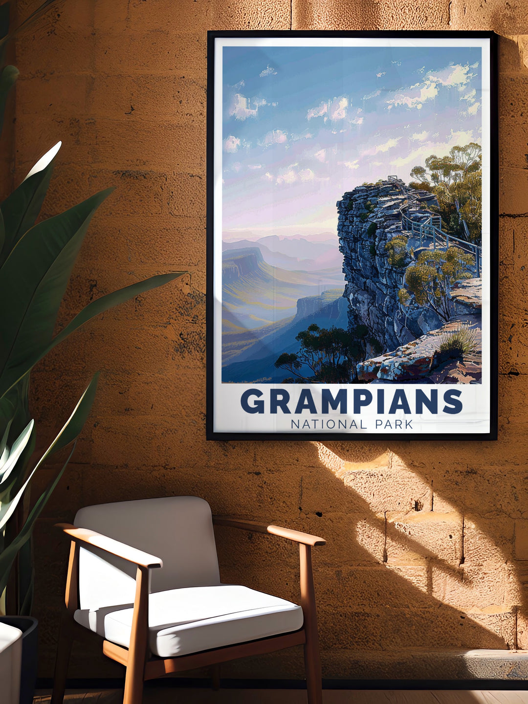 This Grampians National Park wall art is an excellent piece for those who admire Australias natural beauty. With The Pinnacle featured prominently, this print offers a stunning representation of the parks most famous lookout. Its a perfect gift for anyone