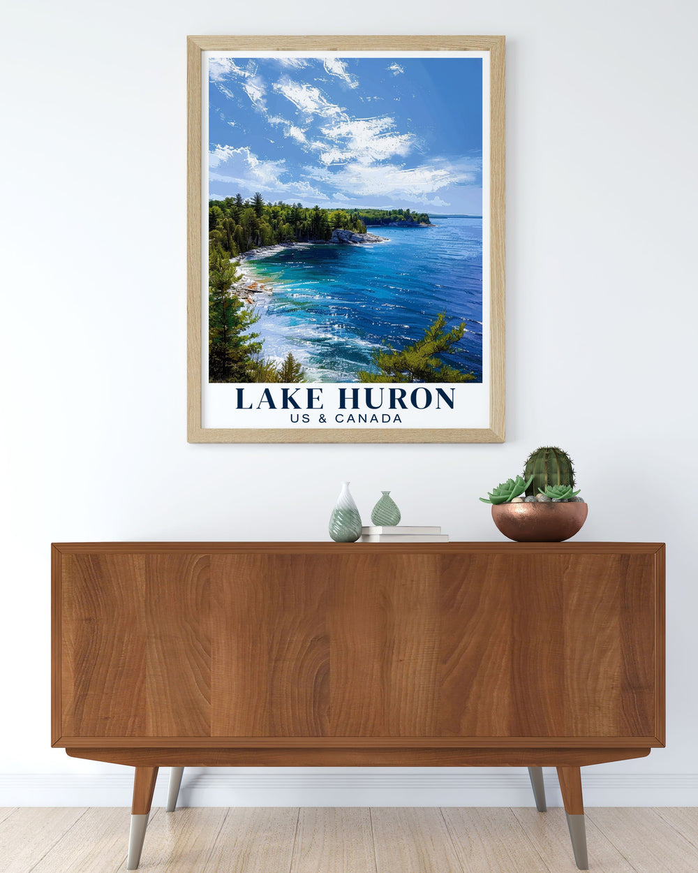 Add a touch of elegance to your home with this Lake Huron shoreline print. The stunning artwork captures the serene ambiance of the lake offering a perfect addition to your decor. Ideal for personalized gifts and special occasions like anniversaries and birthdays