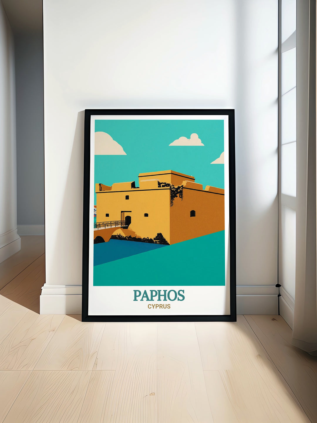 Celebrate the history and beauty of Paphos with this beautifully crafted framed art, featuring the iconic Paphos Castle set against the serene Mediterranean waters. The classic framing adds a touch of sophistication, making it a thoughtful gift for lovers of history and architecture.