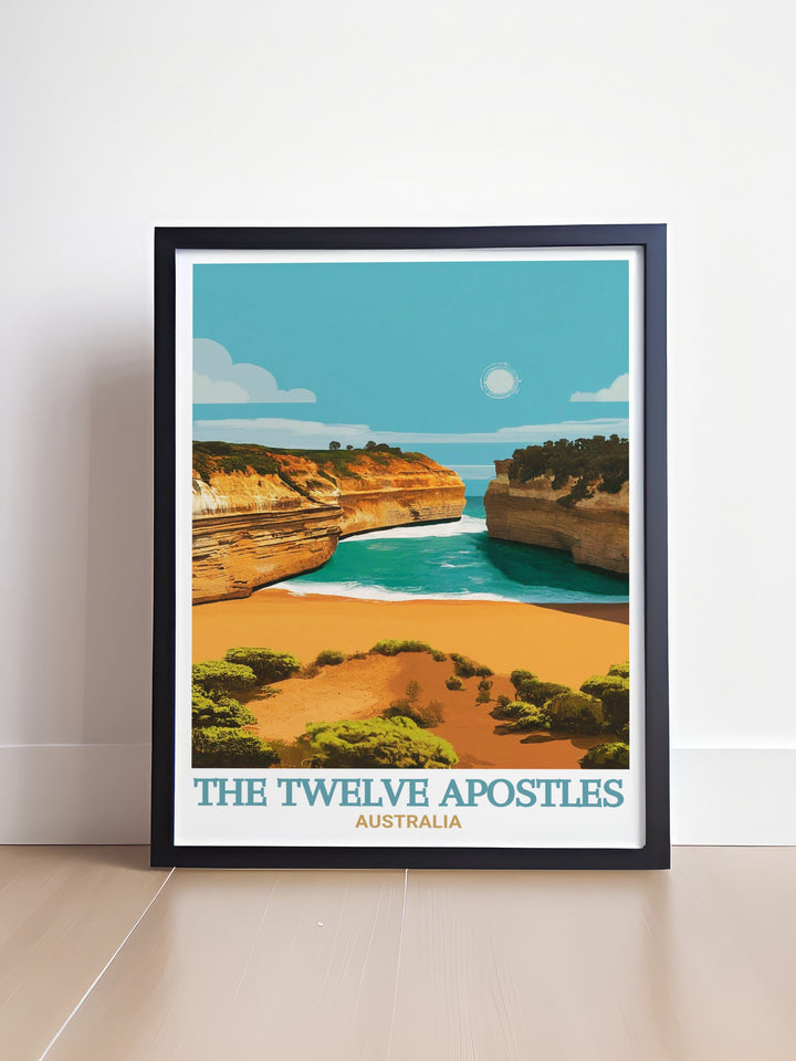 Elegant home decor with The Twelve Apostles and Loch Ard Gorge prints adding a touch of natural splendor to your living space and creating a serene atmosphere