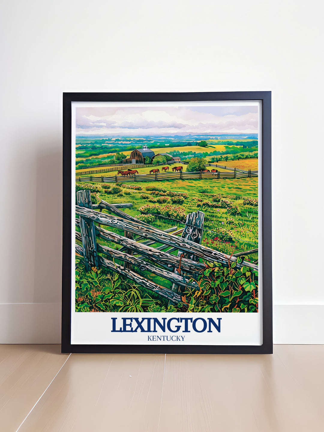 Stunning Lexington prints showcasing the Lexington skyline and Walk Across Kentucky Bluegrass region ideal for adding a touch of elegance to your home