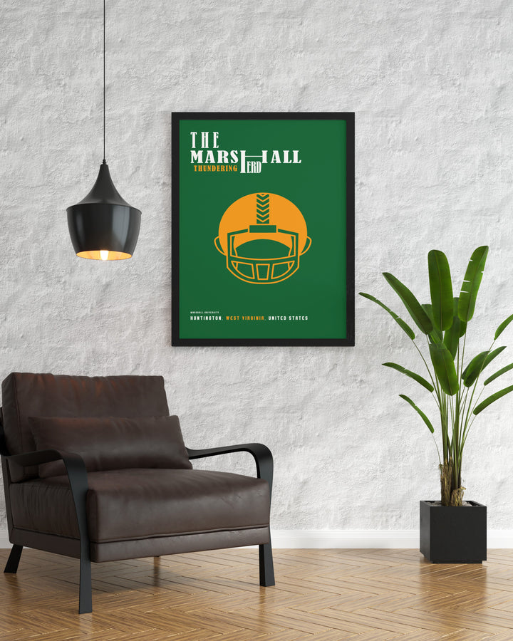 This Joan C Edwards Stadium print brings Marshall Thundering Herd energy into any room. Perfect for sports lovers gifts or college decor this Marshall Football art print captures the excitement of game day and adds a stylish touch to your space.