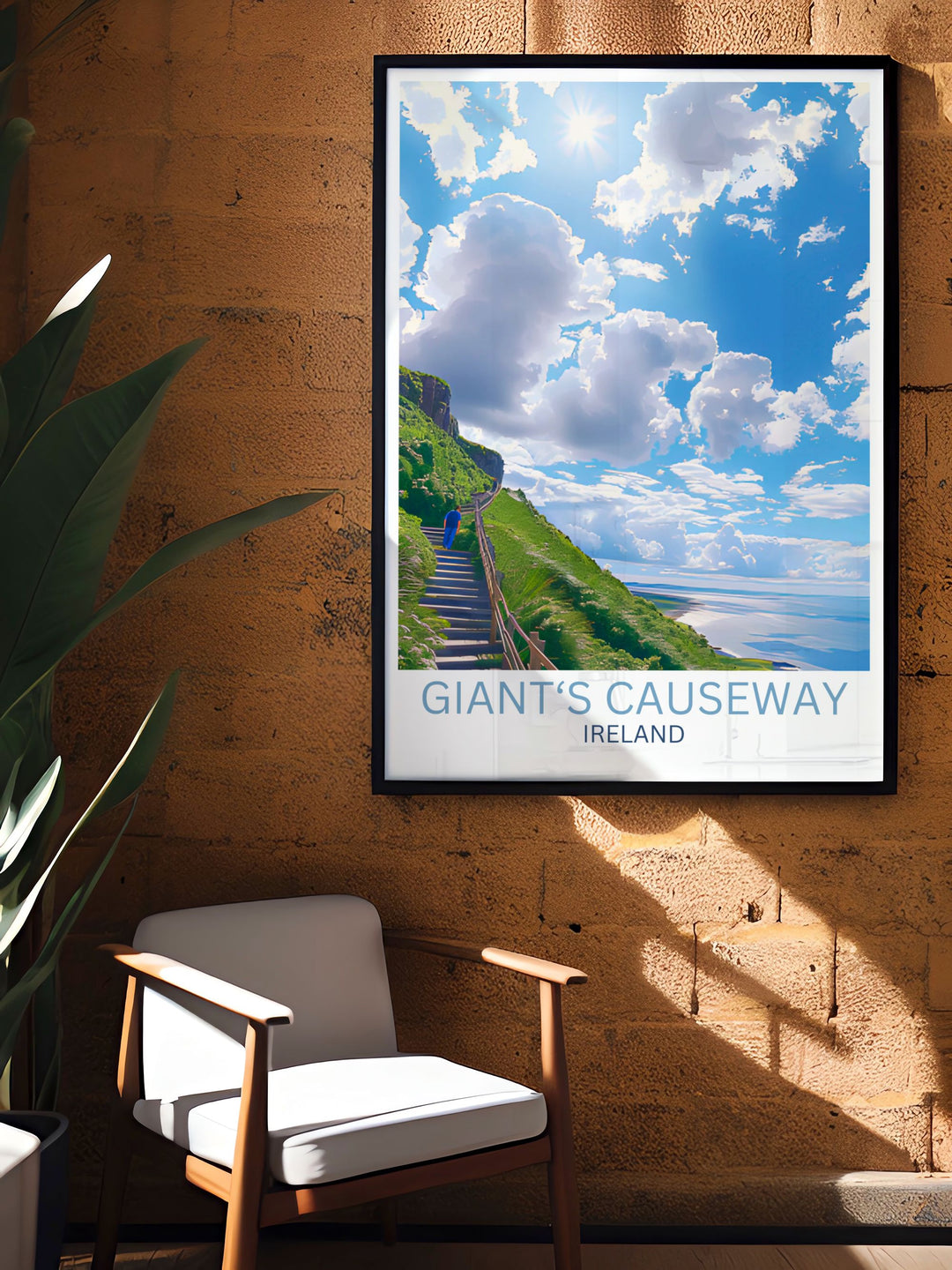 Add a touch of Irelands natural beauty to your home with Shepherds Steps modern art offering a sophisticated and elegant representation of Giants Causeway.