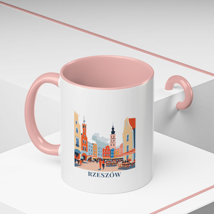 Celebrate your love for Rzeszów Poland with this artistic ceramic mug. Featuring vibrant and detailed artwork of the city's stunning landscapes, it is microwave and dishwasher safe, making it ideal for daily use or as a meaningful gift for enthusiasts and collectors.