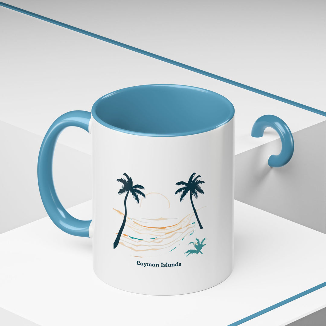 Bring a piece of the Caribbean home with this Cayman Islands mug featuring stunning island artwork. Dishwasher and microwave safe, it is ideal for coffee or tea and serves as a perfect keepsake for travelers or tropical scenery lovers.