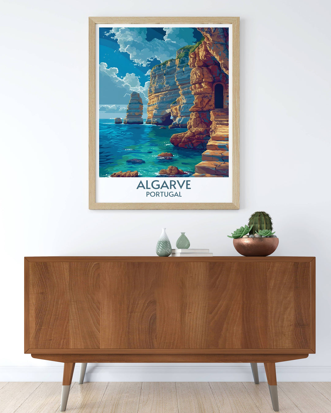 Discover the beauty of Ponta da Piedade with this fine line print showcasing the intricate details of the Algarve coastline. A perfect addition to any room and a unique gift for birthdays or Christmas.