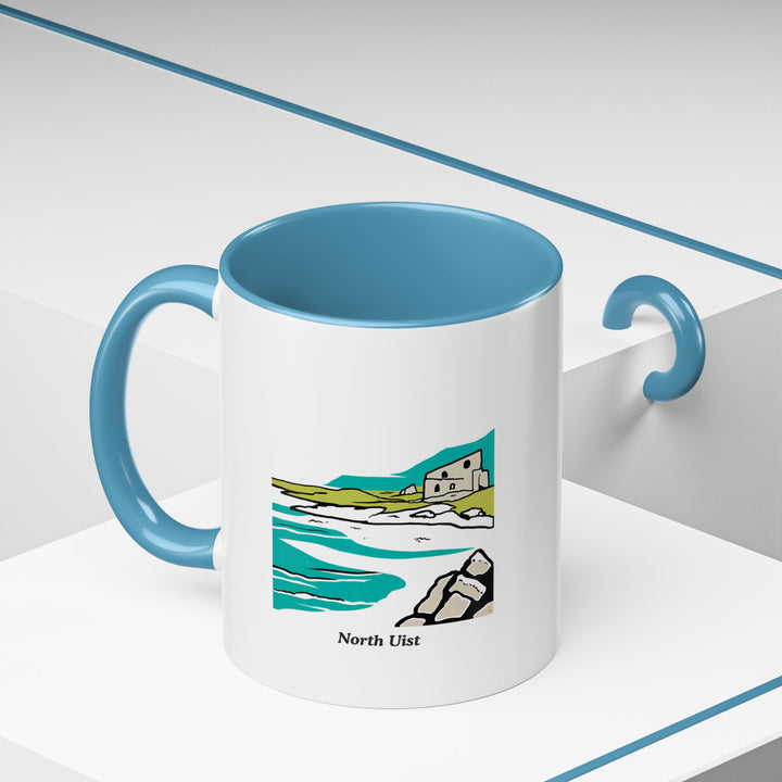 A stylish North Uist Scotland Mug designed with intricate artwork capturing North Uist’s natural charm and Hebridean appeal. This dishwasher-safe ceramic mug is perfect for coffee enthusiasts and as a thoughtful gift.