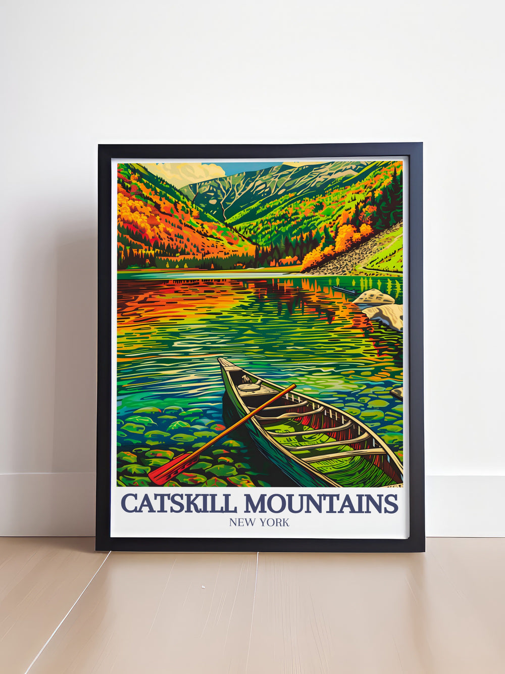 Lake Minnewaska and Minnewaska State Park Glen framed prints highlight the stunning landscapes of New York. These travel posters bring the beauty of the lake and surrounding park into your home, adding elegance to any living space.