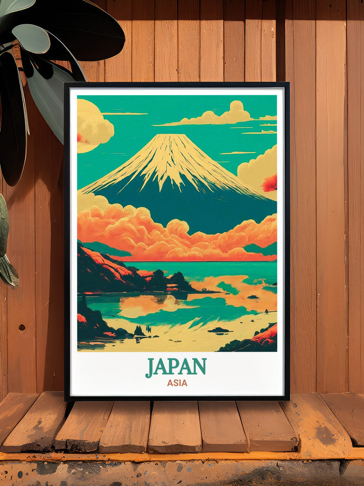 This Osaka travel print showcases the citys vibrant life, with its modern architecture and rich culture. A great decor piece for those who appreciate Japanese urban landscapes and bustling city environments. Ideal for anyone looking to bring a bit of Japans energy into their home.