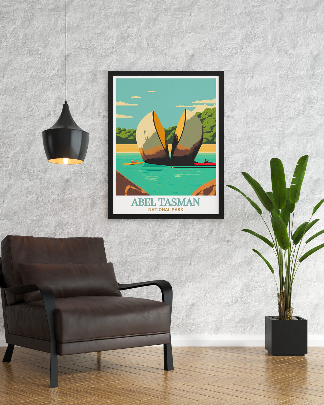 Add a touch of sophistication to your home with this vibrant Split Apple Rock Poster showcasing the unique charm of New Zealand National Park Art an excellent choice for those who appreciate the beauty of South Island NZ